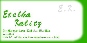 etelka kalitz business card